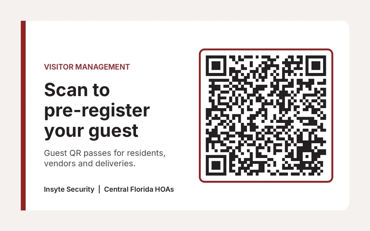 Scan to pre-register your guest: visitor management QR code