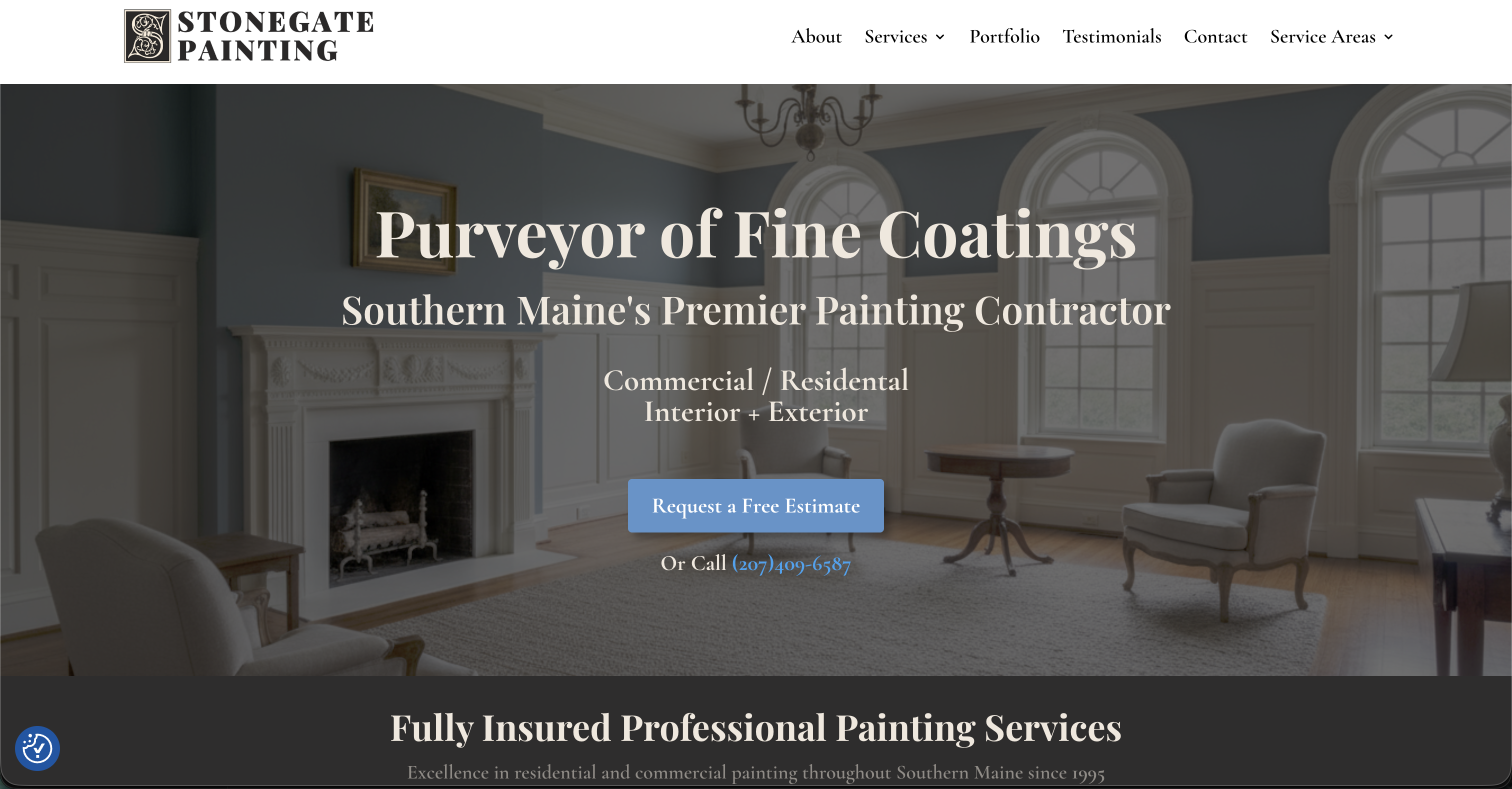 Stonegate Painting website homepage