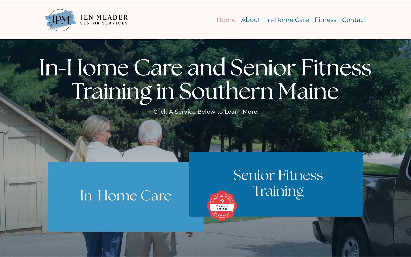 JPM Senior Services website homepage