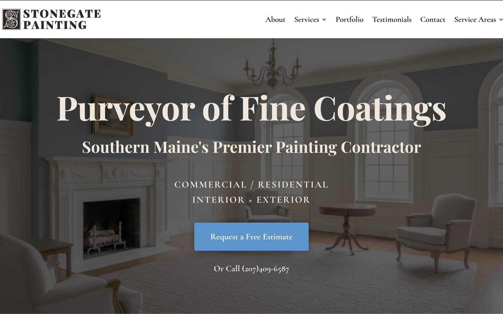 Stonegate Painting website homepage