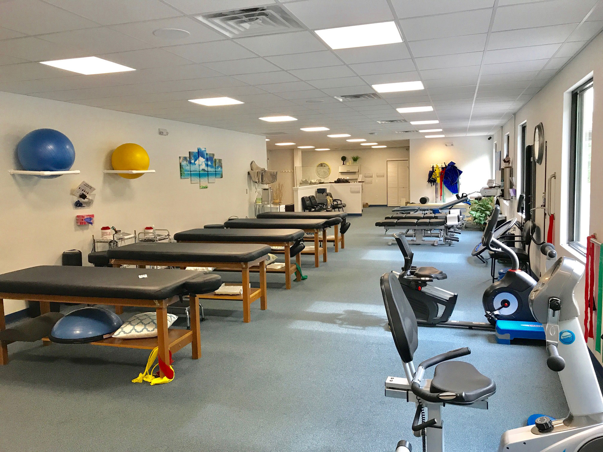 Physical therapy gym at AllCure Monroe