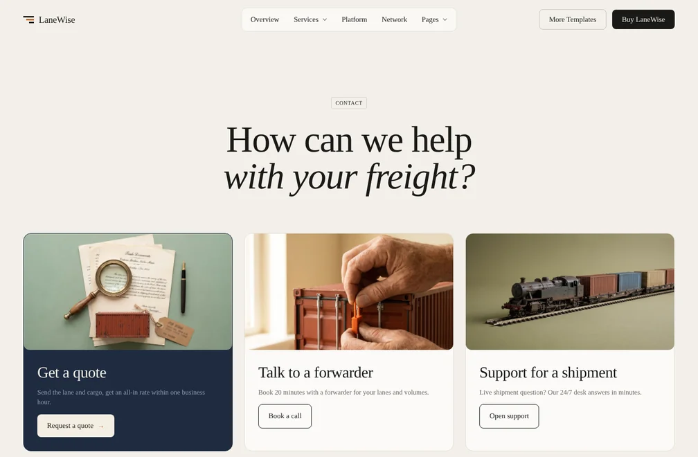 LaneWise Contact 2 page preview