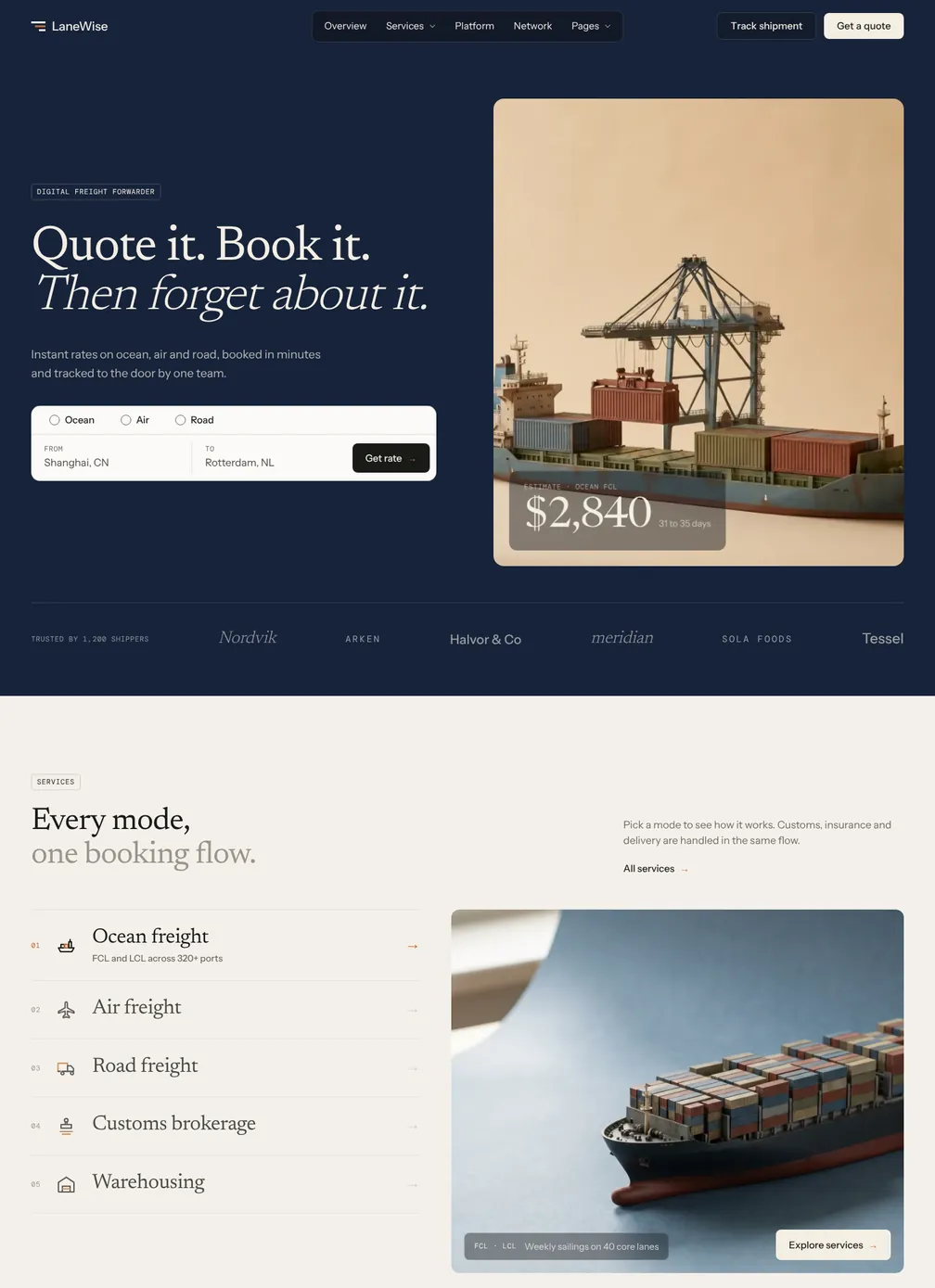 LaneWise Home 2 page preview