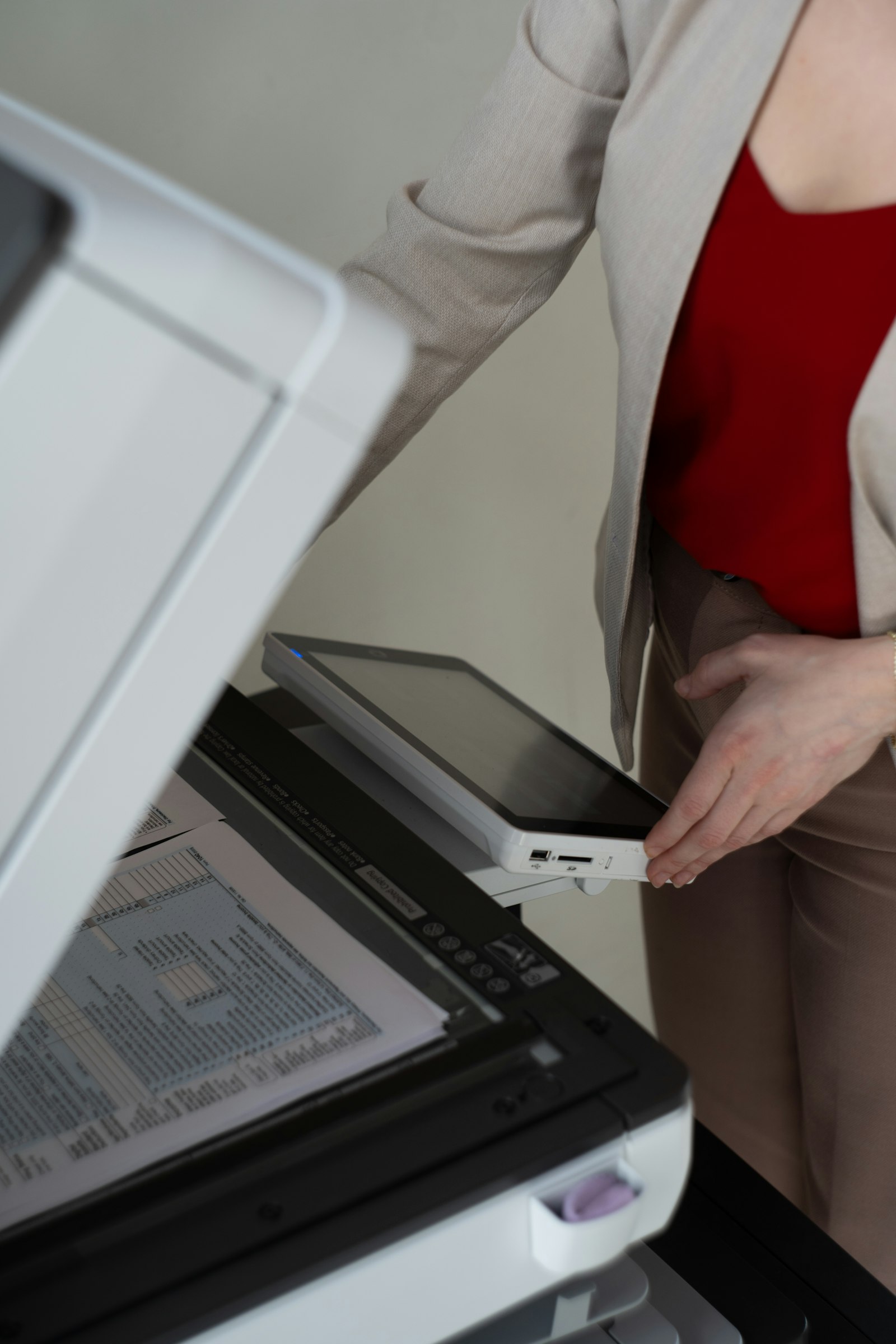 Loading documents into an office copier's document feeder