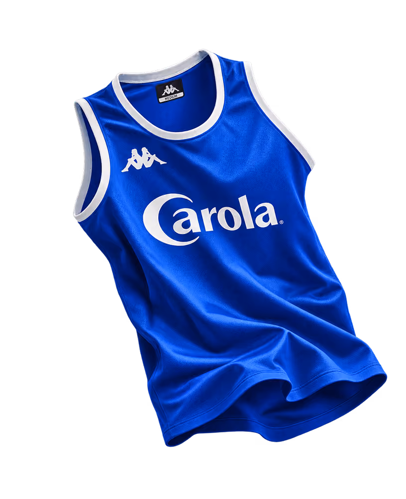 Maillot de basket Kappa bleu floqué Carola