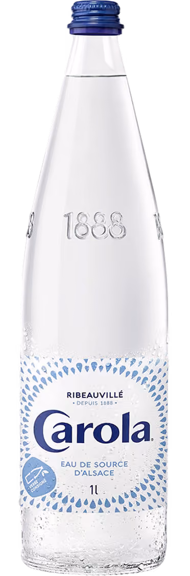 Bouteille d’eau de source Carola de Ribeauvillé, 1 litre