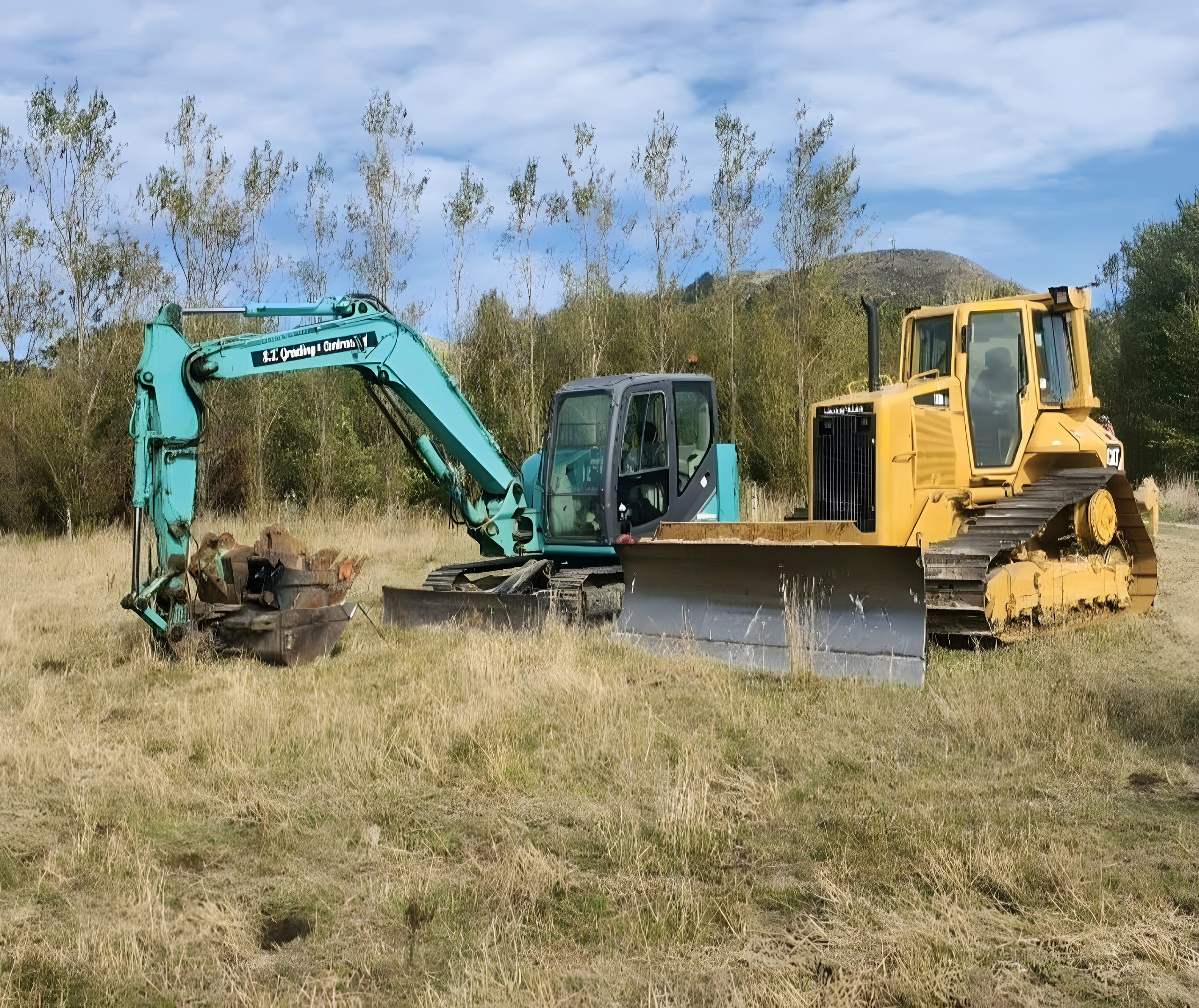 Site clearing with a digger in Marlborough