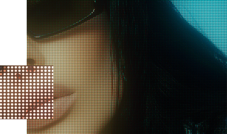 Dettaglio dei pixel LED di un ledwall