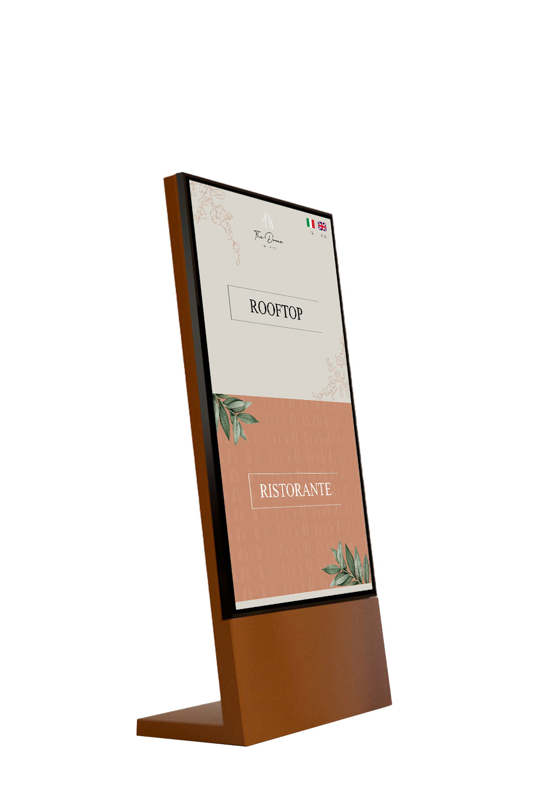 Outdoor totem Dome 32-inch, three-quarter view