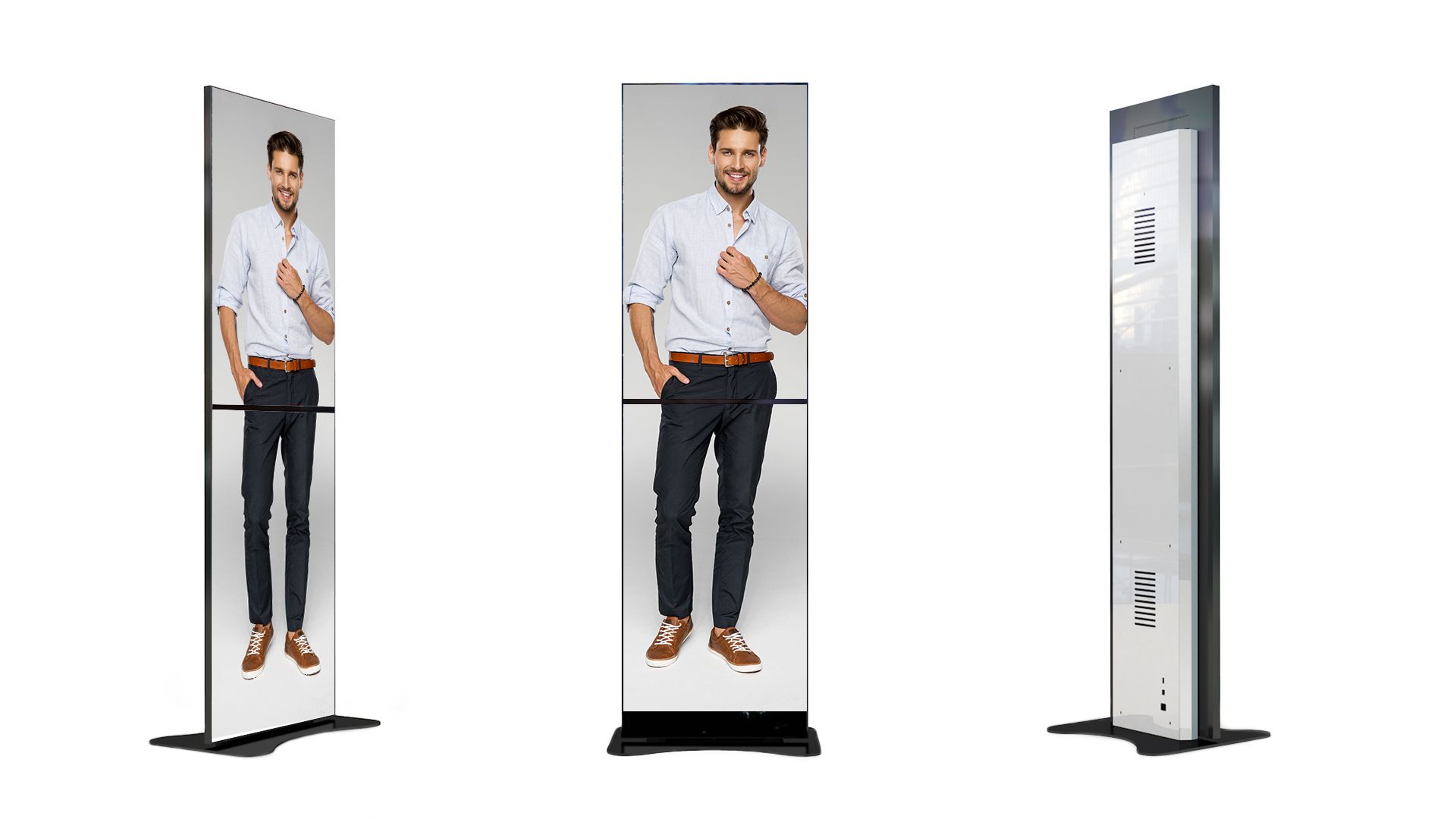 Totem Dual Taller in configurazione videowall