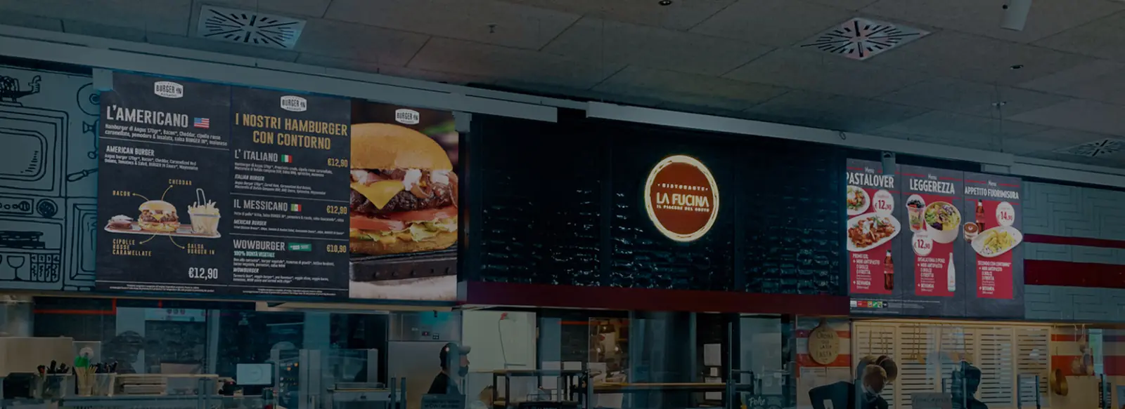Digital menu boards for restaurants and food retail