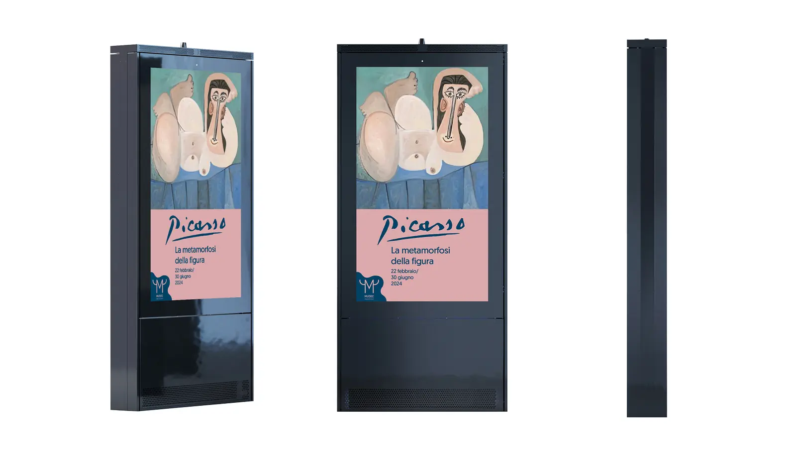 Double-sided outdoor totem, detail
