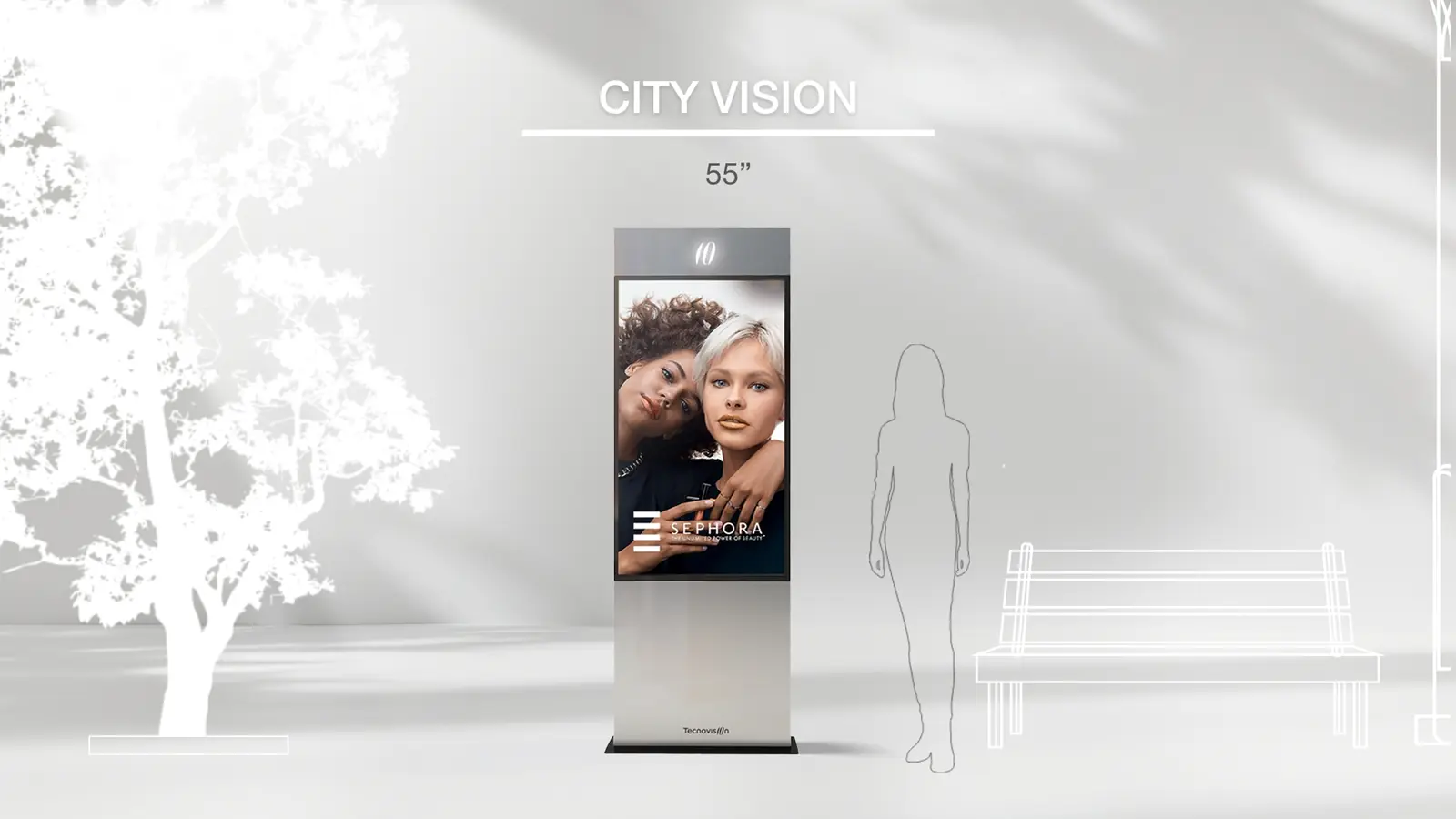 Totem City Vision 55 installation simulation