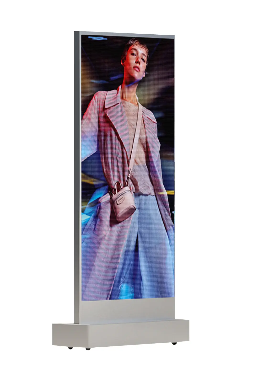 Indoor LED wall totem TLedWall, three-quarter view