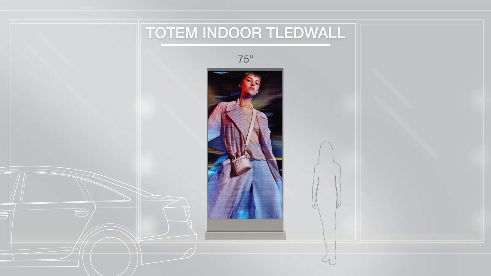 TLedWall LED wall totem installation simulation