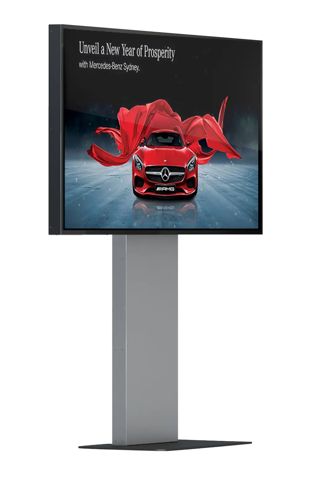 Totem Soft Vision 75 pollici orizzontale, vista tre quarti