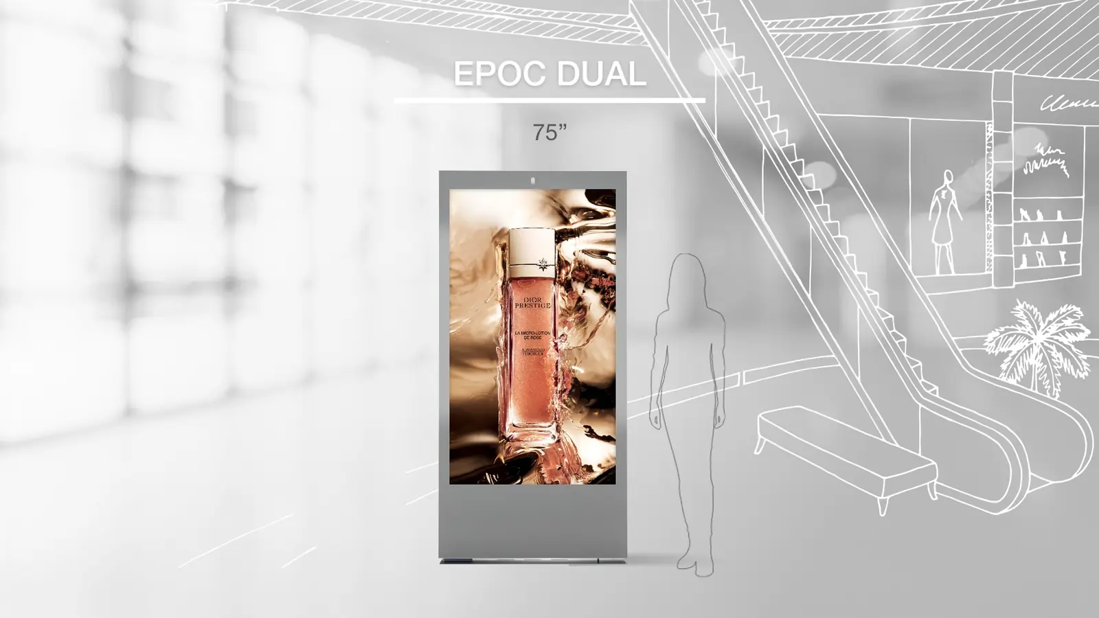 Totem Epoc Bface 75-inch installation simulation
