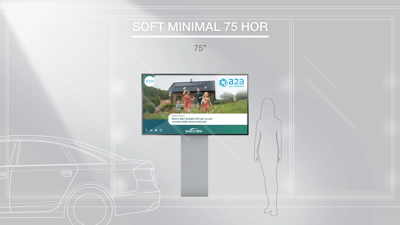Totem Soft Vision 75 landscape installation simulation