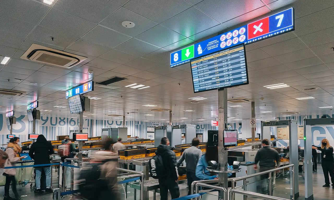 Digitalizzazione aeroporto Orio al Serio Bergamo – progetto Tecnovision, foto 1