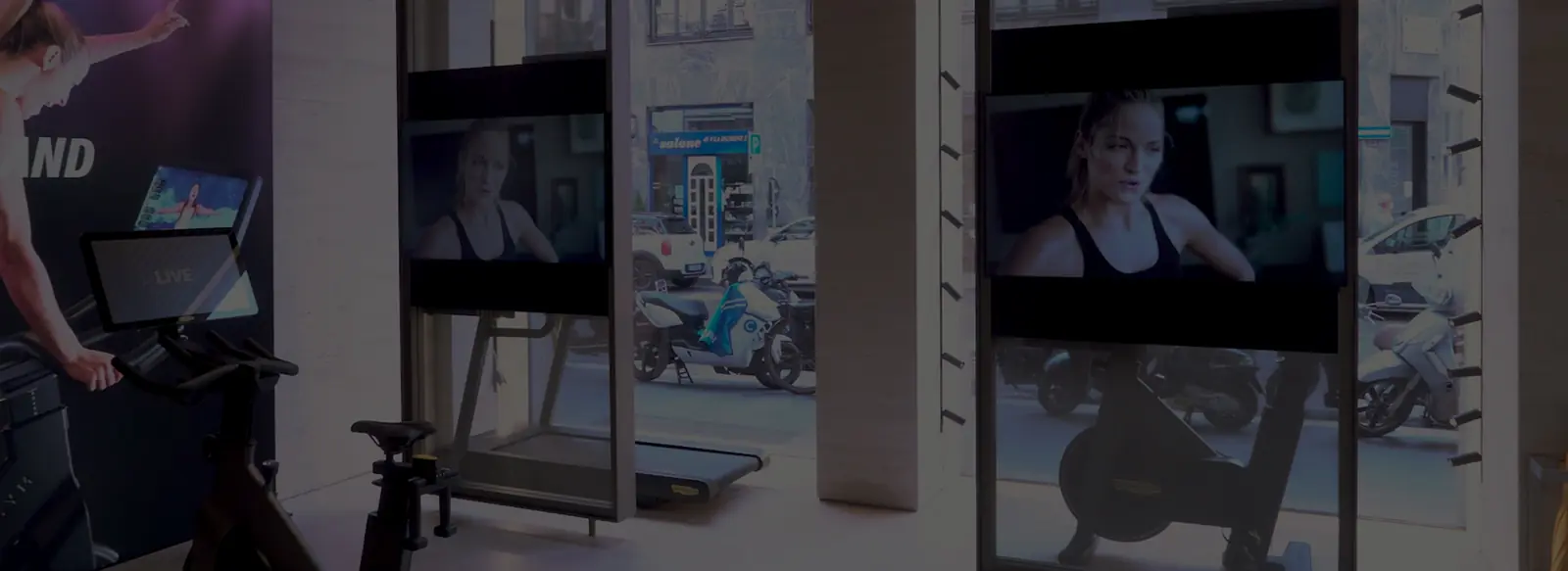 Technogym show room digital signage