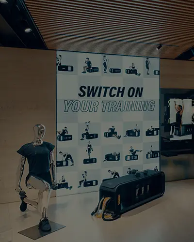 Technogym show room digital signage