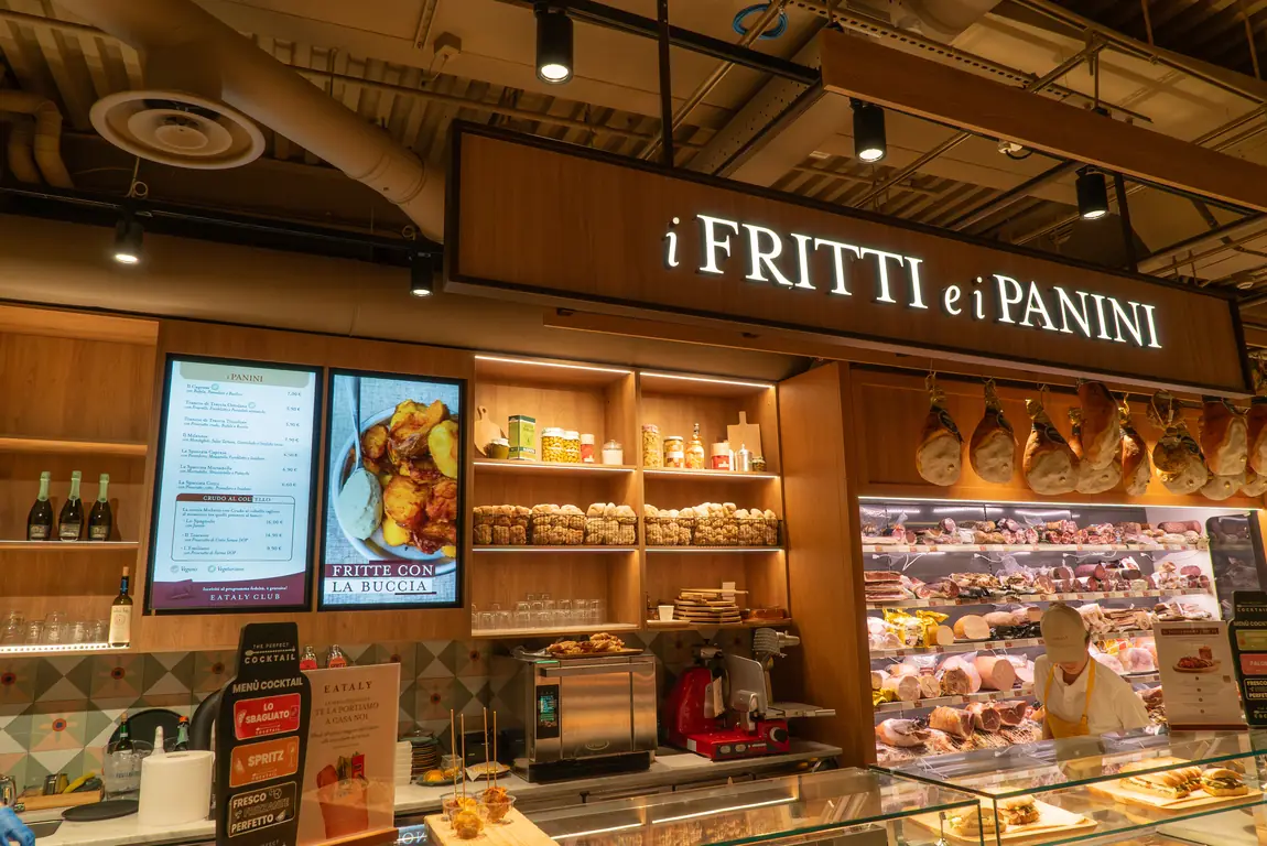 Eataly: FluidNext integrato negli schermi – progetto Tecnovision, foto 1