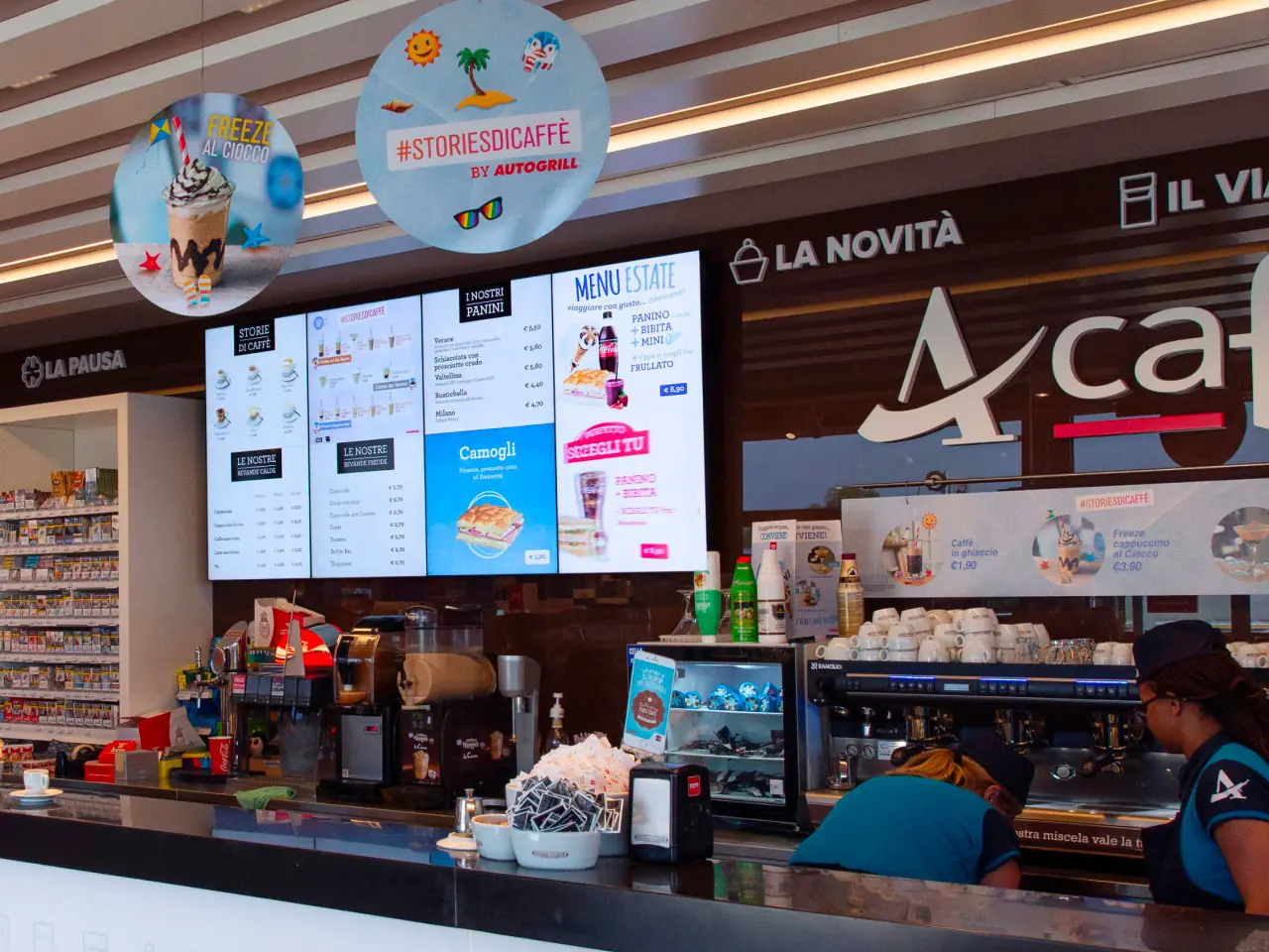 Autogrill: I digital menuboard indirizzano e incrementano le vendite
