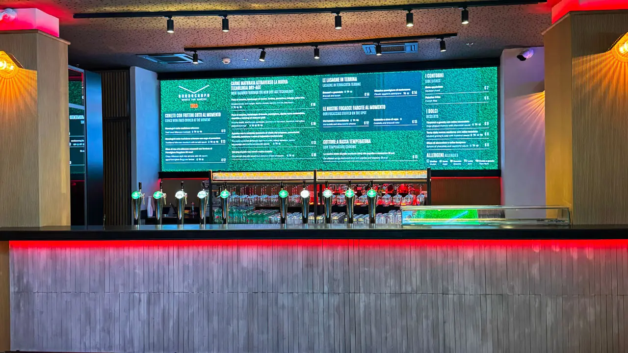 I ledwall ad alta risoluzione sono l'evoluzione dei menu board LCD