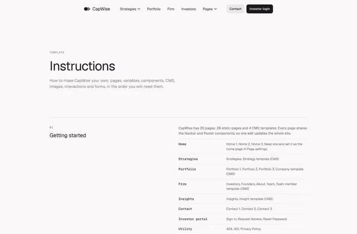 CapWise Instructions page preview