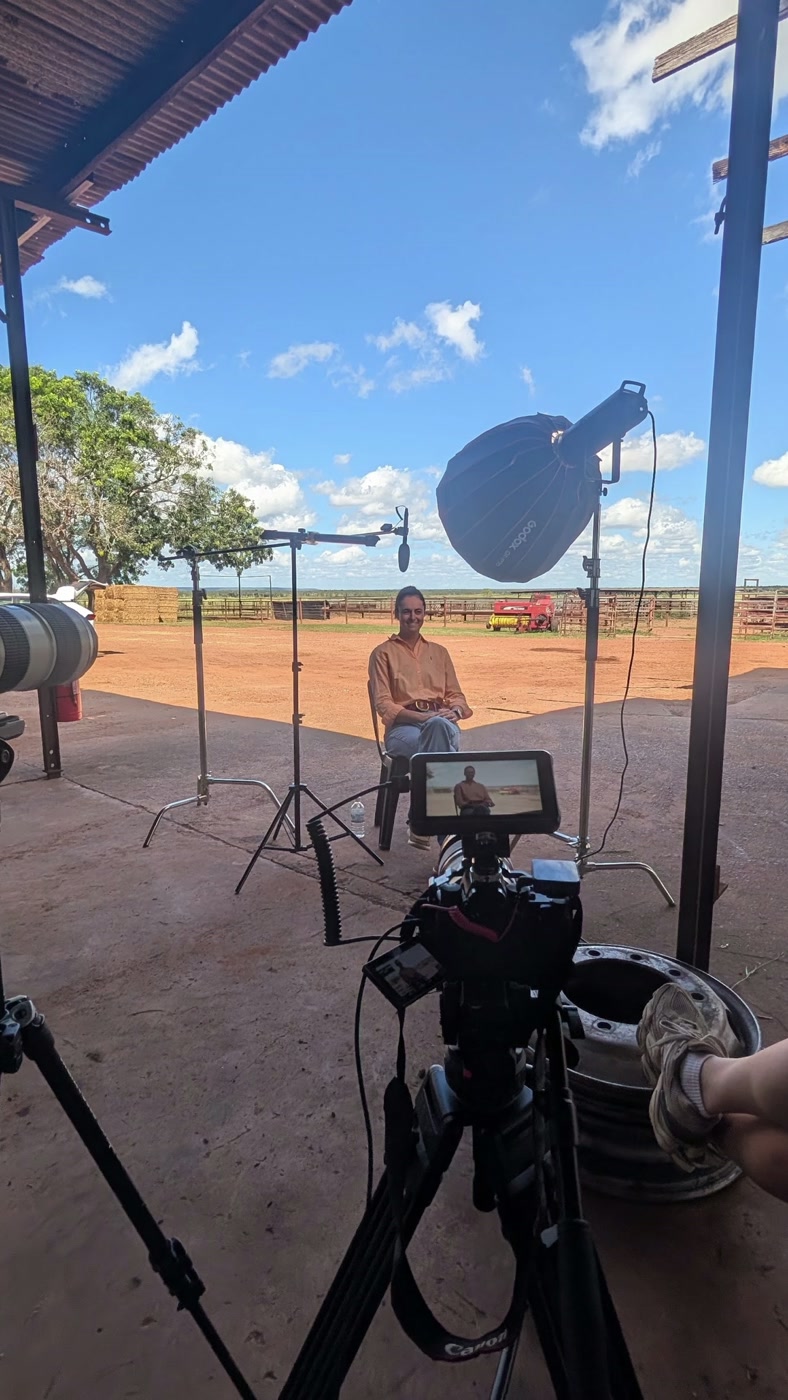 Interview set-up on location