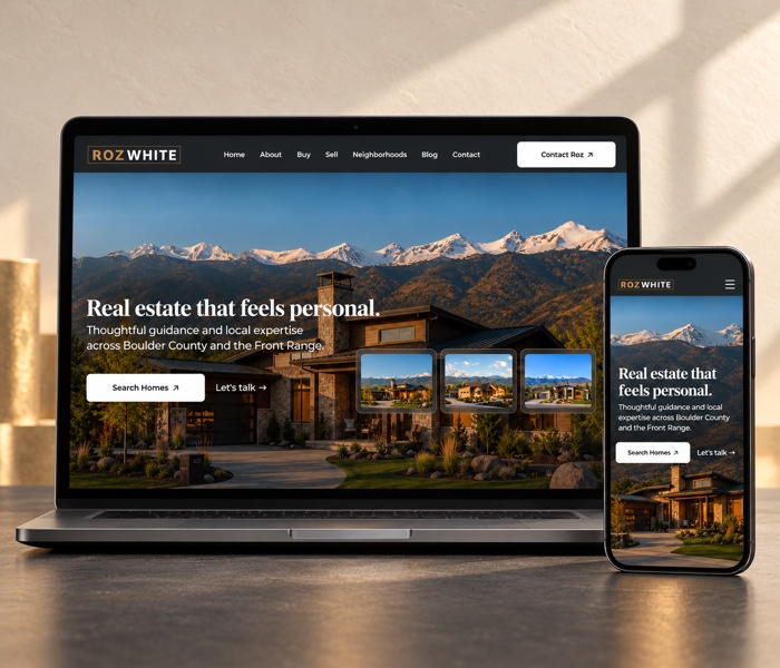 Roz White brand and site case study preview