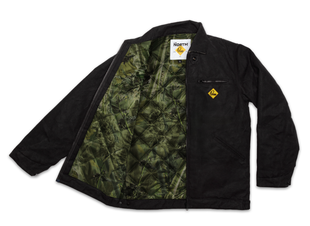 the North jacket, lined in DeLeafed OG camo