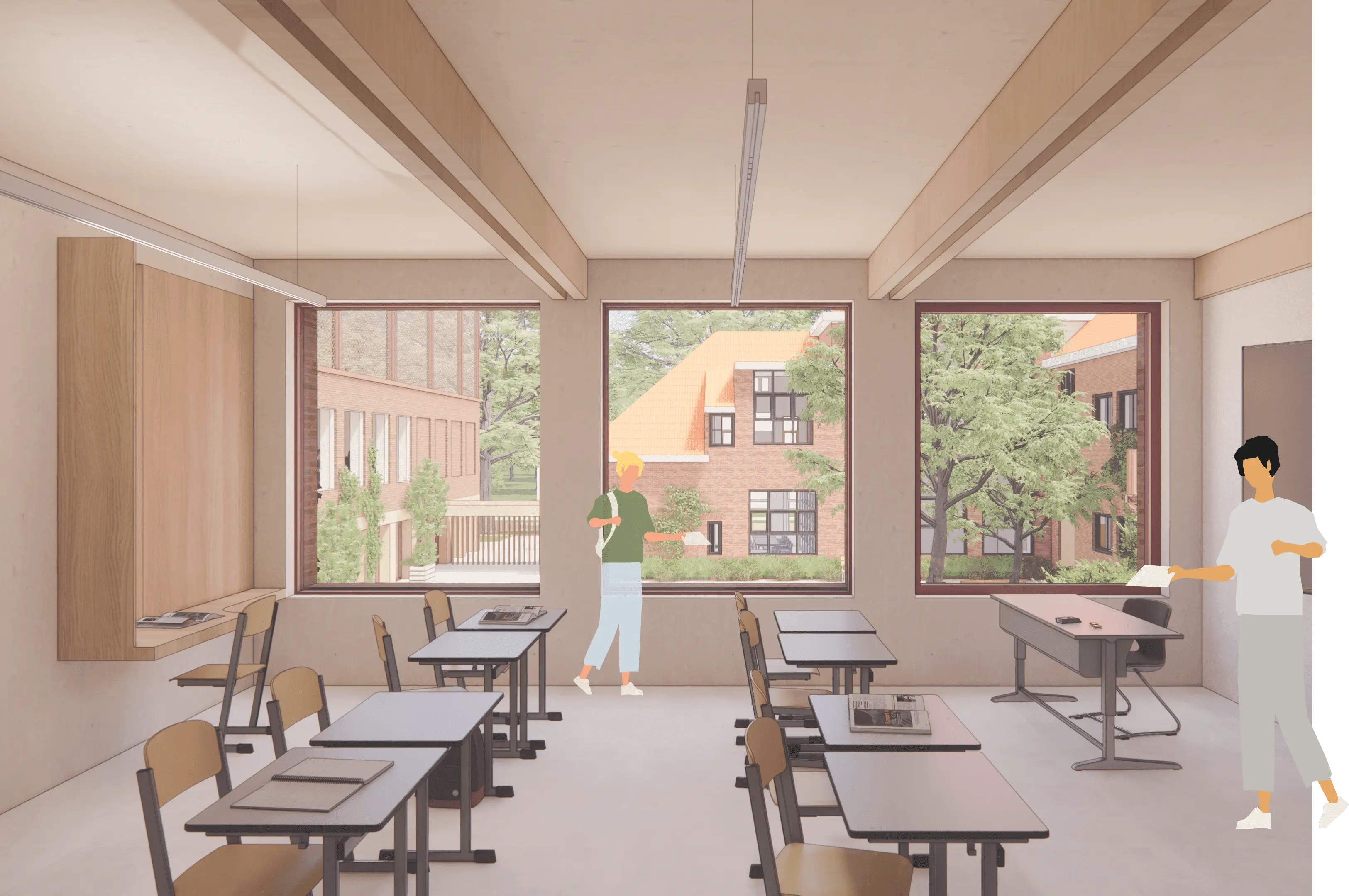 Mevrouw Meijer Ontwerp Architect School VSO Leo Kanner in Oegstgeest door Jasper Smits Architecten