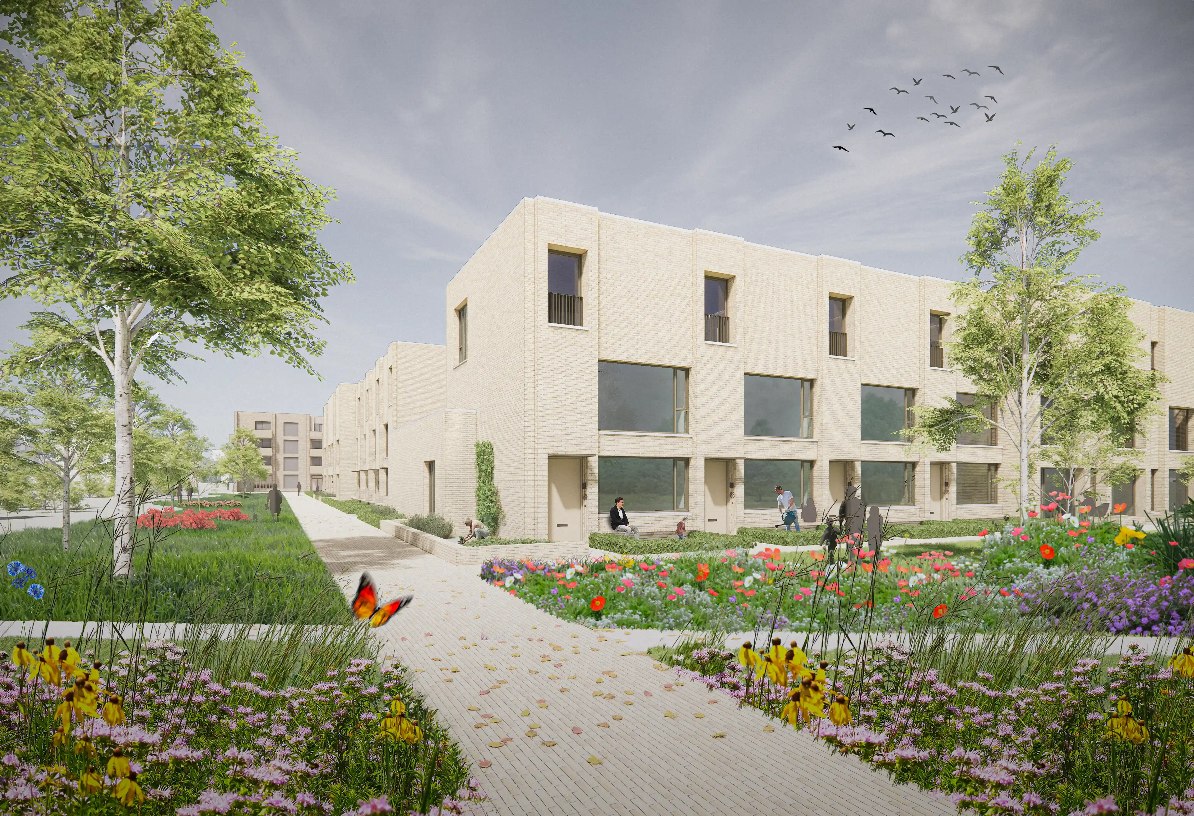 Woningbouw Pijnacker Centrumlijn Zuid daktuin groen grondgebonden