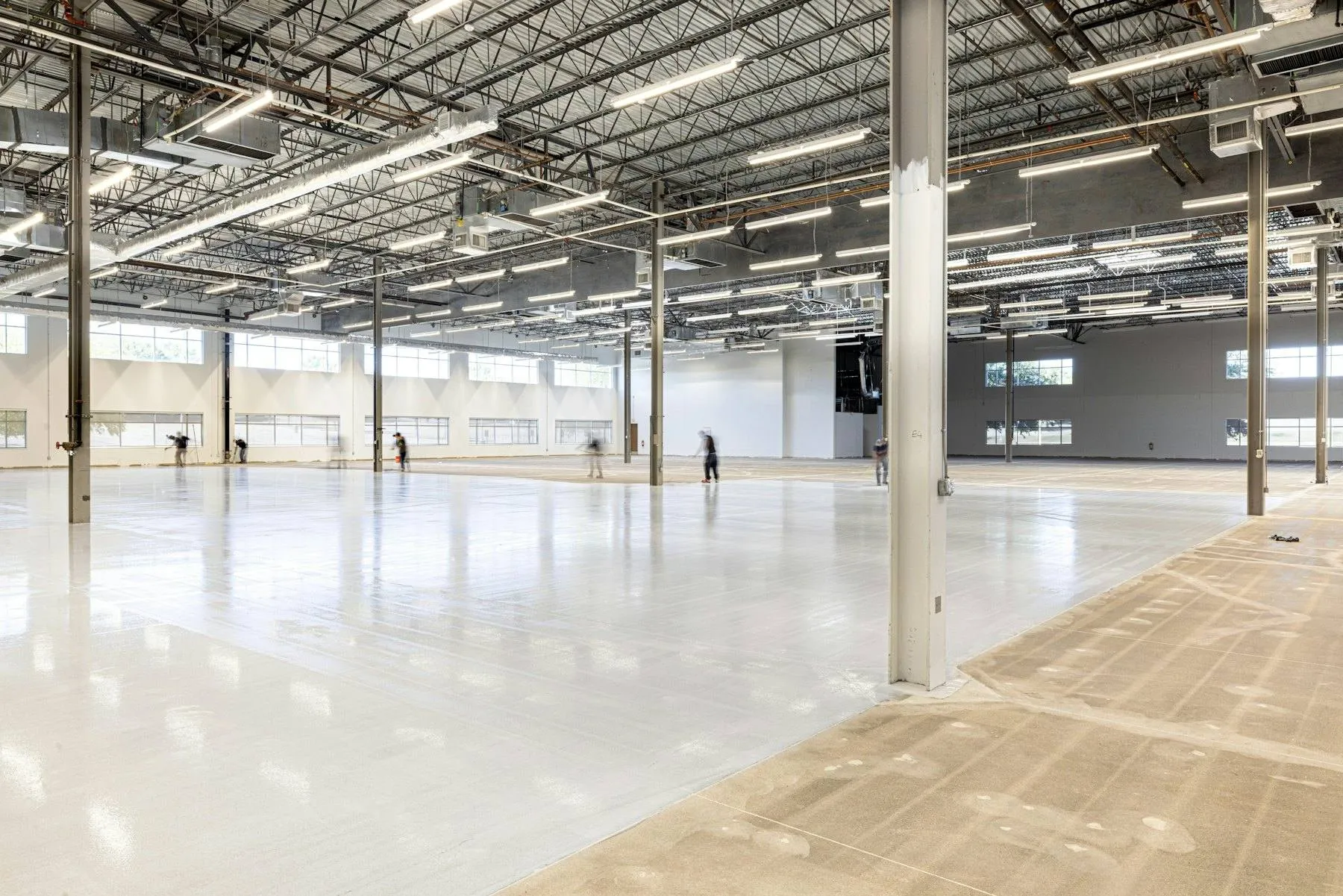 Finished commercial floor ready for turnover