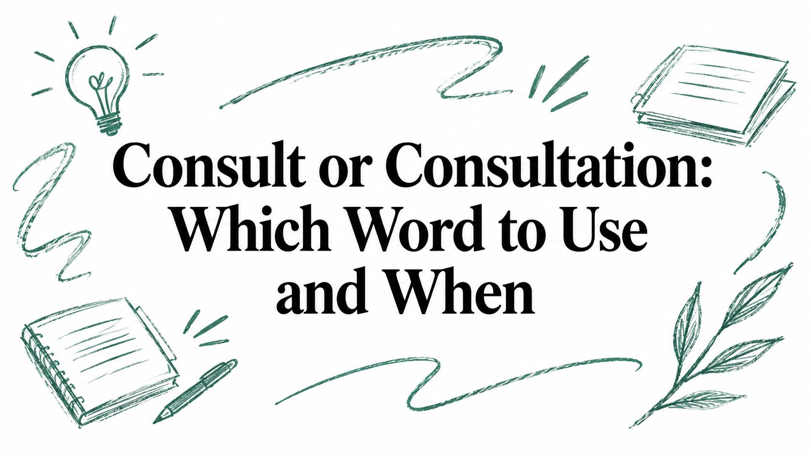 Consult or Consultation: Which Word to Use and When