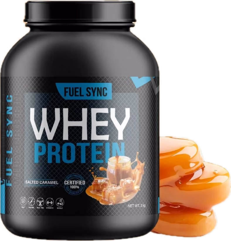 Fuel Sync whey protein, salted caramel