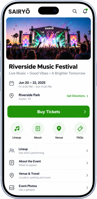 Ticket sales screen