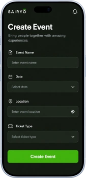 Create event screen