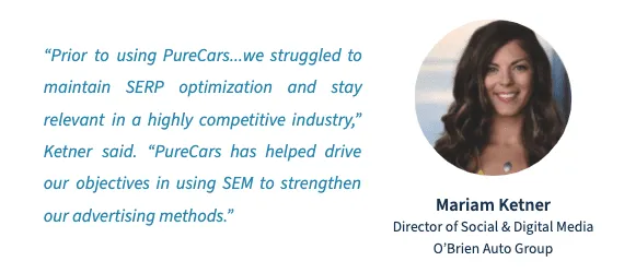 Mariam Ketner, Director of Social and Digiital Media, O'Brien Auto Group.