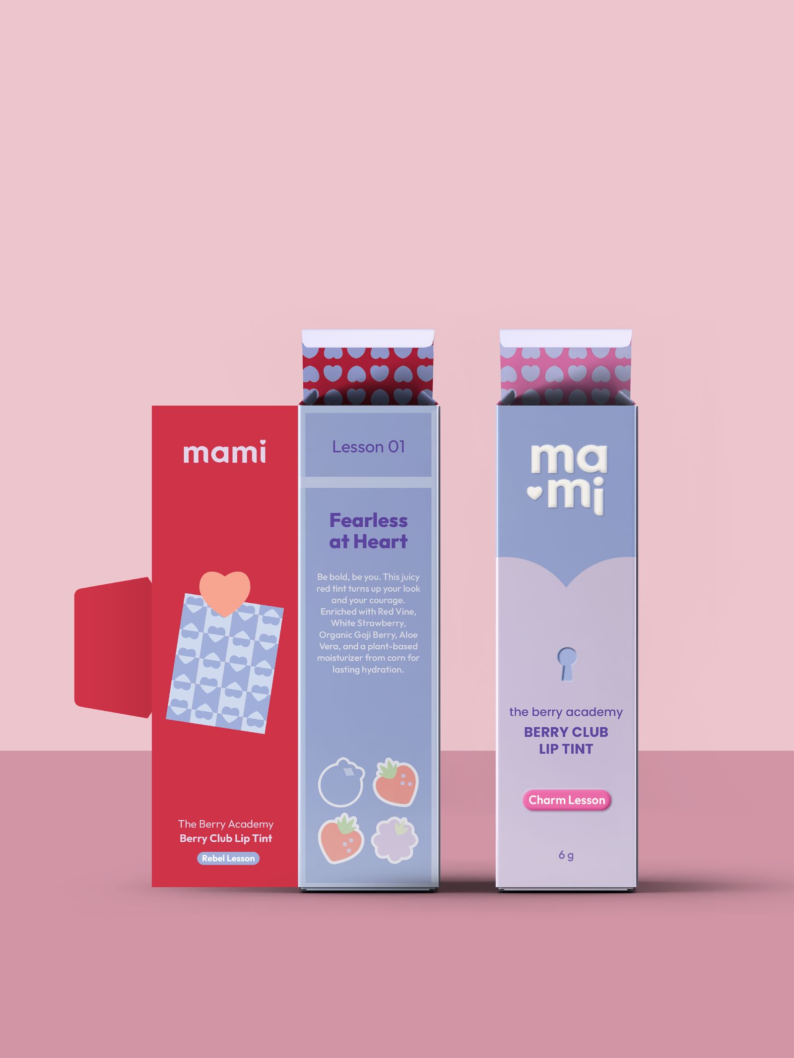 Mami lip tint packaging range by STRE