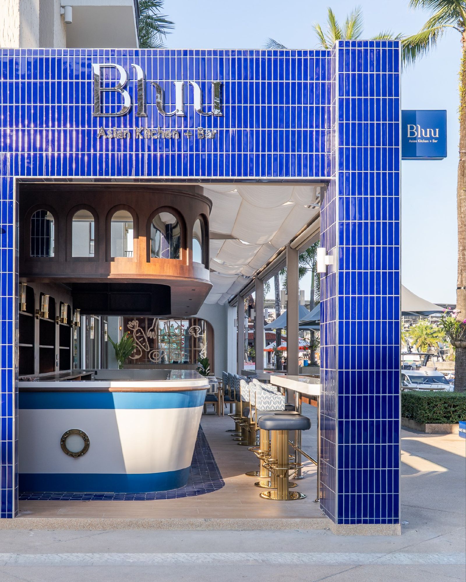 Bluu storefront at Royal Phuket Marina by STRE