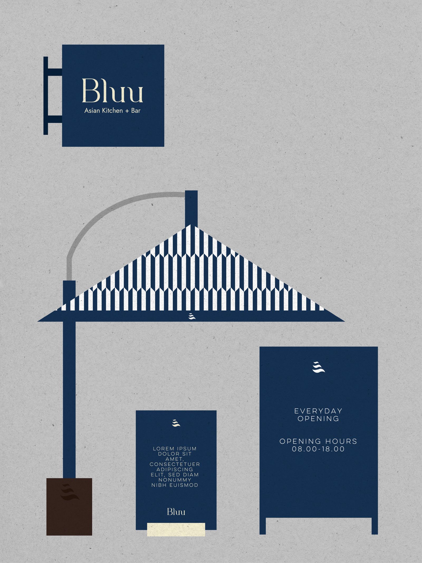 Bluu signage and wayfinding by STRE
