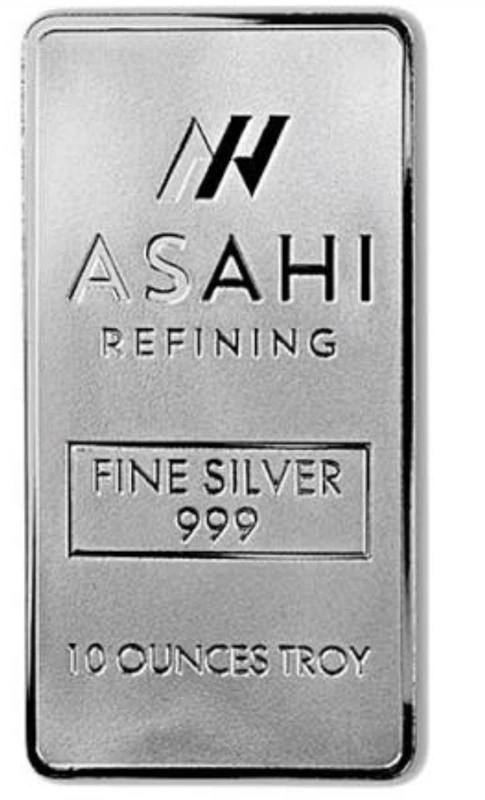 Asahi Refining 10 troy ounce silver bar