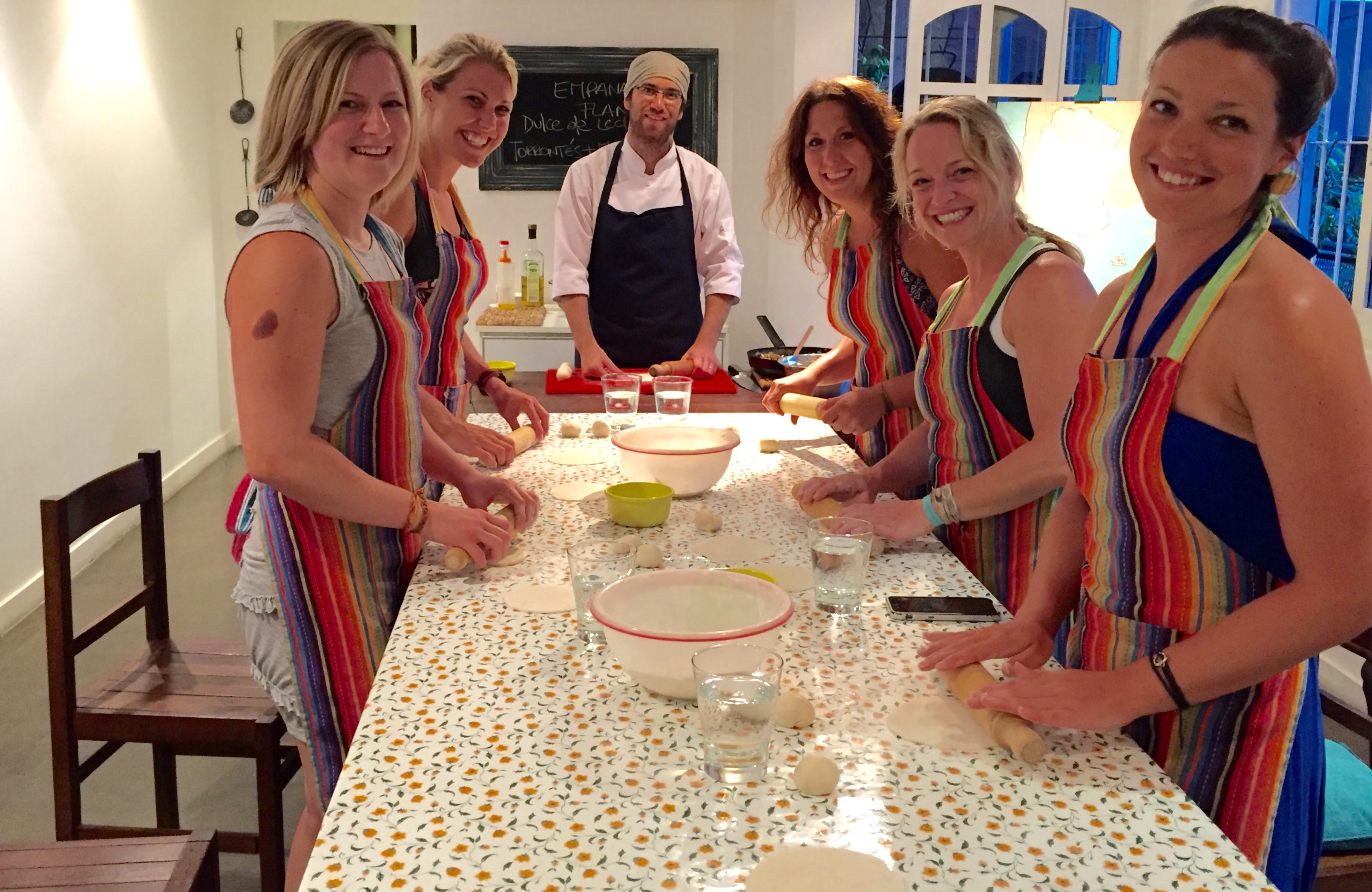 The cooking class begins!