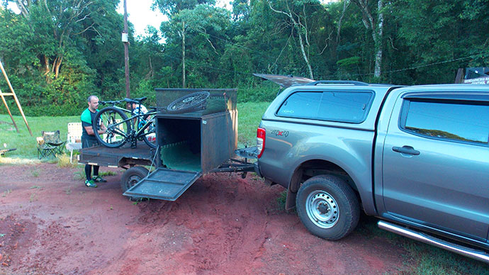 bike into the forest along the jaguar road
