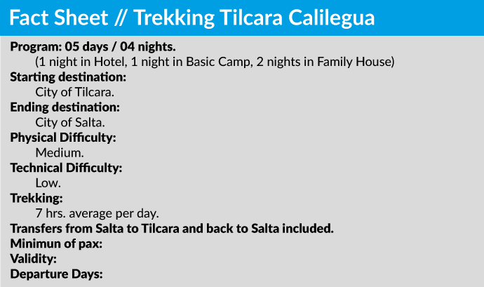 Trekking-Tilcara-Calilegua-Fact-Sheet