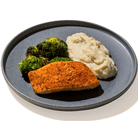 Salmon, roasted broccoli