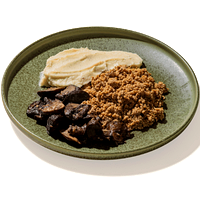 Ground turkey, cauliflower mash, mushrooms