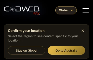 Global Confirm your location popup at 390px